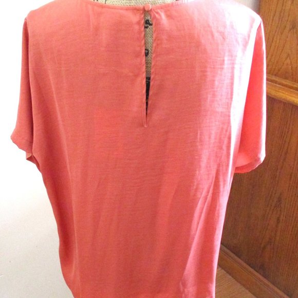NWT! A New Day Womens Red Copper Keyhole Back Top, Short Sleeve, Size XXL - Picture 6 of 13